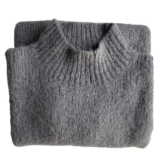 Halston Heritage Sweaters - Halston Sweater Heritage Alpaca Wool Blend Womens Small Gray Soft Luxe Classic